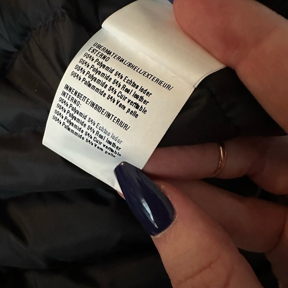 Italian Designer Marido Firenze Goose Puffer Coat Leather Trim - Picture 5 of 7